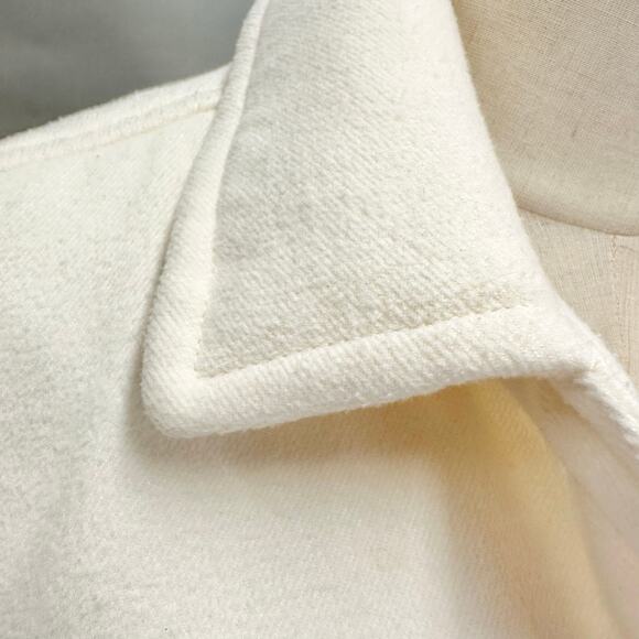 Abercrombie & Fitch ivory twill heavy shacket chore jacket size medium oversized - Picture 5 of 16